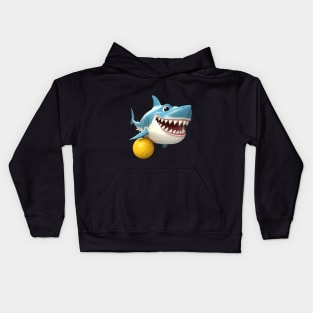 waterpolo shark cartoon Kids Hoodie